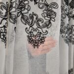 Perdea In cu Broderie Maya cu Flori Negre - imagine 7