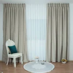 Draperie de Textura Groasa 80% Blackout Crem - imagine 4