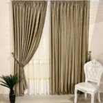 Draperie de Catifea Texturata Tokyo Blackout 80% Bej