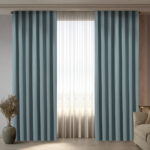 Draperie din Velur Raiat  Sonil Blackout 85% Baby Blue