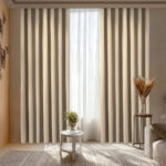 Draperie din Velur Raiat  Sonil Blackout 85% Bej