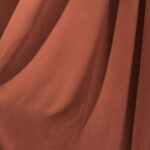 Draperie din Velur Raiat  Sonil Blackout 85% Caramiziu - imagine 3