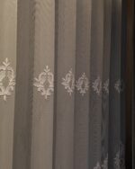 Perdea Aura din Bambus cu Broderie Albă 48109 L4.10m/H2.55m cu Rejansa Wave - imagine 8