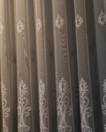 Perdea Aura din Bambus cu Broderie Albă 48109 L4.10m/H2.55m cu Rejansa Wave - imagine 6