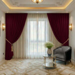 Draperie de Textura Groasa Yemen 80% Blackout Grena