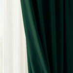 Draperie de Textura Groasa Yemen 80% Blackout Verde Smarald - imagine 2