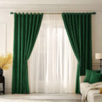 Draperie de Textura Groasa 90% Blackout Yildiz Verde Smarald