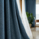 Draperie de Textura Groasa 90% Blackout Yildiz Albastru Denim - imagine 3