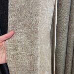 Draperie de Textura Groasa 90% Blackout Yildiz Crem/Verde - imagine 2