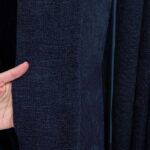 Draperie de Textura Groasa 90% Blackout Yildiz Bleumarin - imagine 3