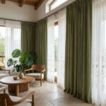 Draperie de Textura Groasa 90% Blackout Yildiz Verde Olive