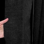 Draperie de Textura Groasa 90% Blackout Yildiz Negru - imagine 2