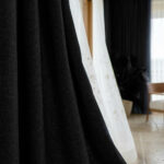 Draperie de Textura Groasa 90% Blackout Yildiz Negru - imagine 3