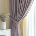 Draperie de Catifea Premium Blackout 100% Gri Lila - imagine 2