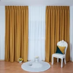 Draperie de Stofa Shine cu textura groasa 90% Blackout Mustar