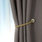 Draperie de Stofa Shine cu textura groasa 90% Blackout Gri - imagine 2