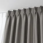 Draperie de Stofa Shine cu textura groasa 90% Blackout Gri - imagine 3