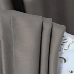 Draperie de Stofa Shine cu textura groasa 90% Blackout Gri - imagine 6