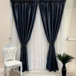 Draperie de Textura Groasa 90% Blackout Negru