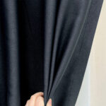 Draperie de Textura Groasa 90% Blackout Negru - imagine 2