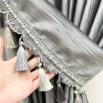 Draperie de Catifea Texturata Tokyo Blackout 80% Gri Deschis - imagine 2