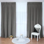Draperie de Stofa Shine cu textura groasa 90% Blackout Gri