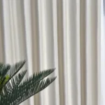 Draperie de Catifea Duo / Crem cu Albasturu - imagine 2