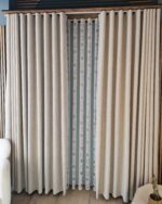 Draperie de Catifea Texturata Valencia Blackout 90% Bej Light - imagine 8