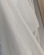 Perdea Idil  Simpla Texturata Crem cu Insertii Aurii - imagine 2