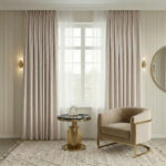 Draperie de Catifea Texturata Valencia Blackout 90% Bej Inchis