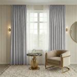 Draperie de Catifea Texturata Valencia Blackout 90% Gri