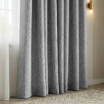 Draperie de Catifea Texturata Valencia Blackout 90% Gri Cenusiu - imagine 2