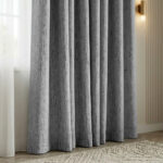 Draperie de Catifea Texturata Valencia Blackout 90% Gri Inchis - imagine 2