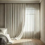 Draperie din In Blackout 100% Exclusiv - Alb-Bej - imagine 2