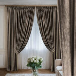 Draperie de Catifea Texturata Tokyo Blackout 80% Bej Dark