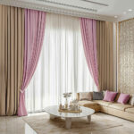 Draperie de Catifea Duo / Bej/Roz