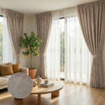 Draperie Cairo Luxury din Catifea cu Insertii   Blackout 80 % Grej