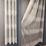 Perdea Carina cu Broderie Eleganta Crem/Auriu 12710 - imagine 2