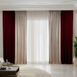 Draperie de Catifea Duo / Crem- Rosu