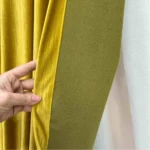 Draperie de Catifea Texturata  Tokyo Blackout 80% Mustar - imagine 5