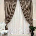 Draperie de Textura Groasa 90% Blackout Maro Deschıs