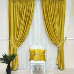 Draperie de Catifea Texturata  Tokyo Blackout 80% Mustar