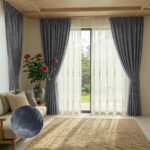 Draperie Lyon Luxury din Catifea cu Insertii   Blackout 70 % Gri Antracit