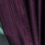 Draperie de Catifea Texturata Tokyo Blackout 80% Mov - imagine 3