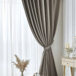 Draperie de Catifea Premium Blackout 100% Gri - imagine 2