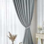 Draperie de Catifea Premium Blackout 100% Gri Deschis - imagine 2