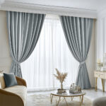 Draperie de Catifea Premium Blackout 100% Gri Deschis