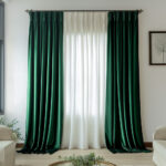 Draperie de Catifea Premium Blackout 100% Verde