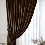 Draperie de Catifea Premium Blackout 100% Maro - imagine 2