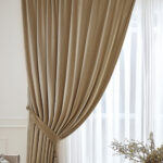 Draperie de Catifea Premium Blackout 100% Bej - imagine 2